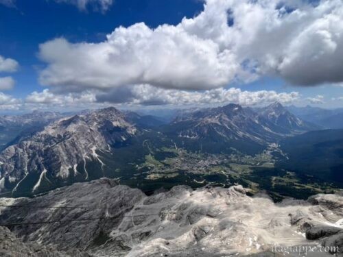 トファーナ山頂からのドロミテの絶景